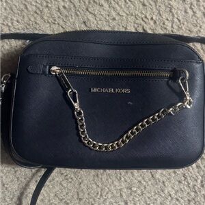 Michael Kors Black Crossbody Bag with Gold Chain
